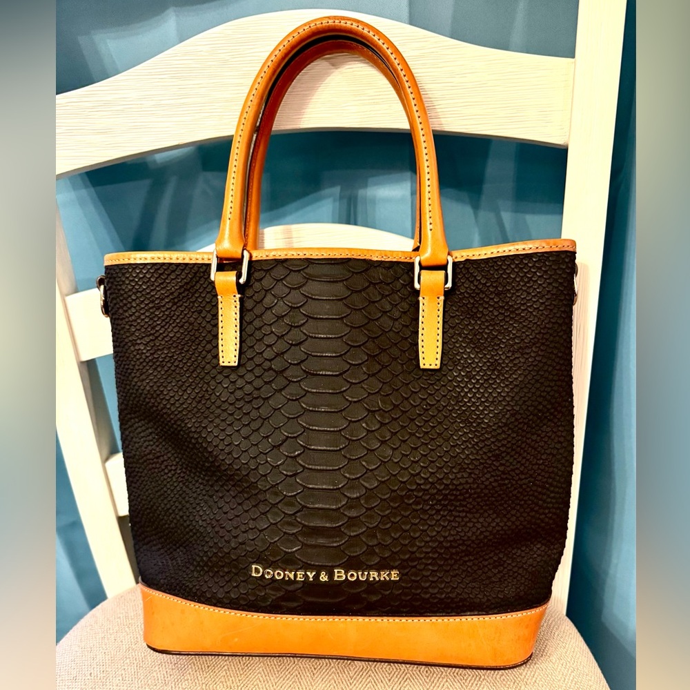Dooney & Bourke Cara Python Embossed Leather Bag … - image 1